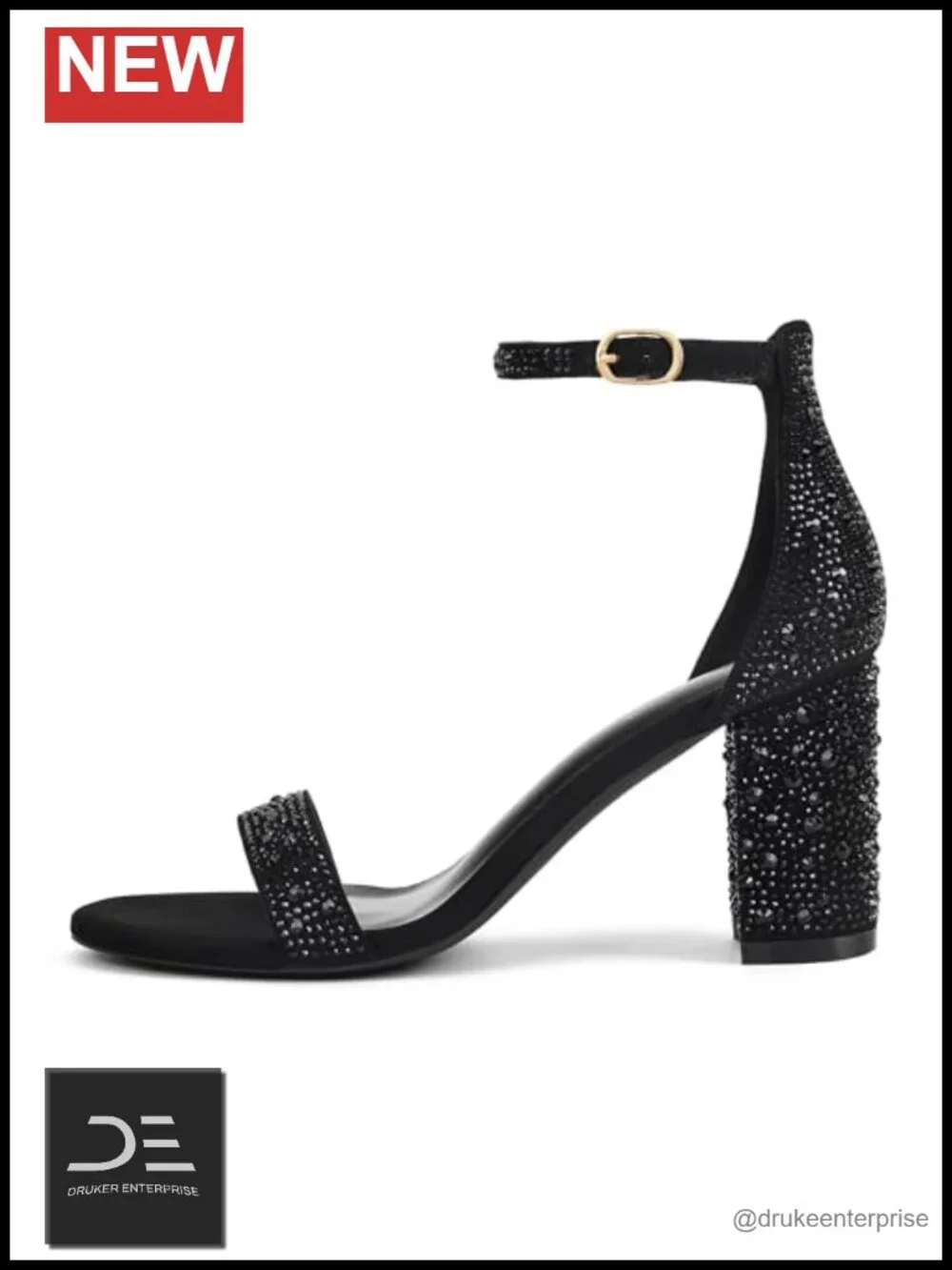 Chunky Block Heels Sandals Ankle Strap Open Toe 3.14 Inch Heeled Party Wedding